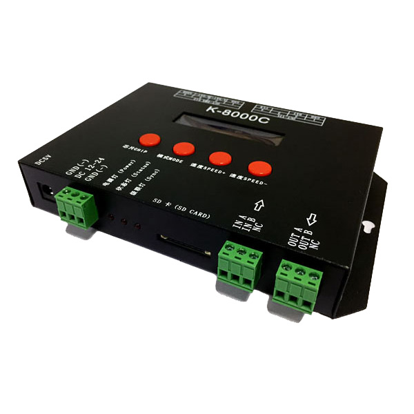 Offline 8 Ports K-8000C Programmable RGB LED Controller SD Card LED Pixel Controller for SPI/DMX Offline 8 Ports K-8000C Programmable RGB LED Controller SD Card LED Pixel Controller for SPI/DMX